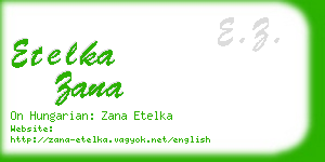 etelka zana business card